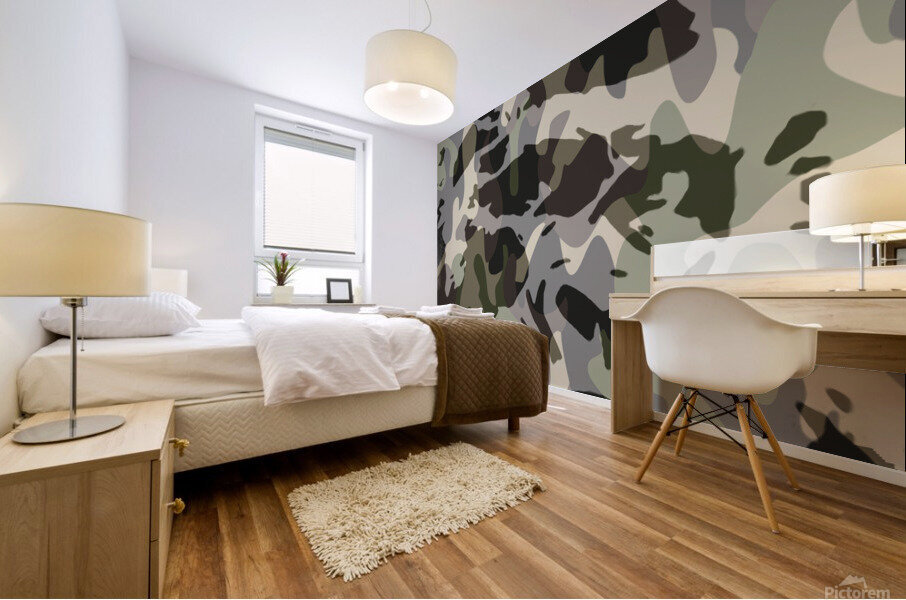 Camouflage Gorilla Mural print