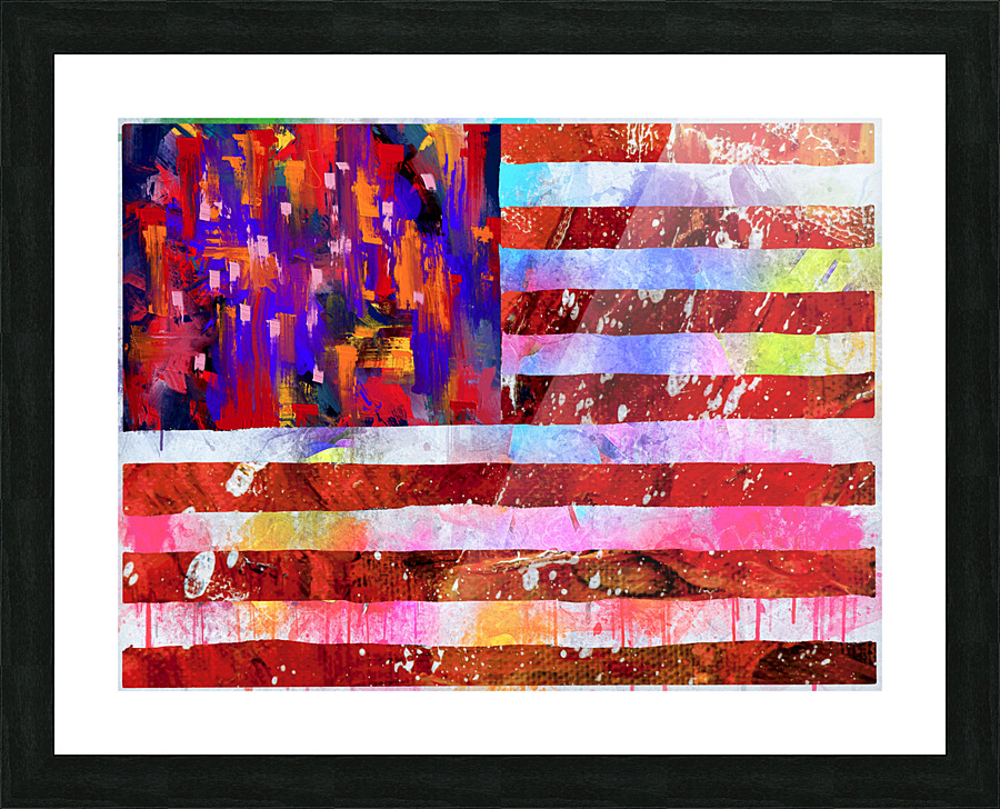 American Flag Picture Frame print