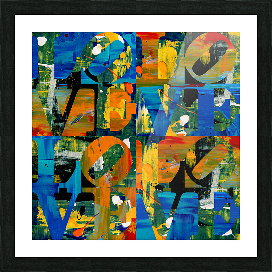 LOVE Quadrant Picture Frame print