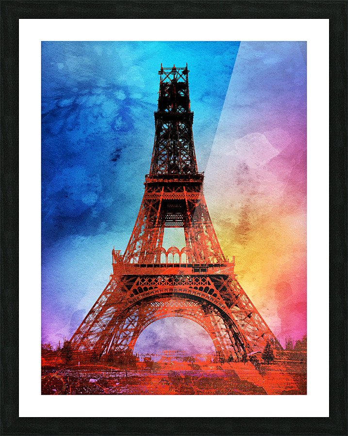 Eiffel Tower Under Construction Picture Frame print