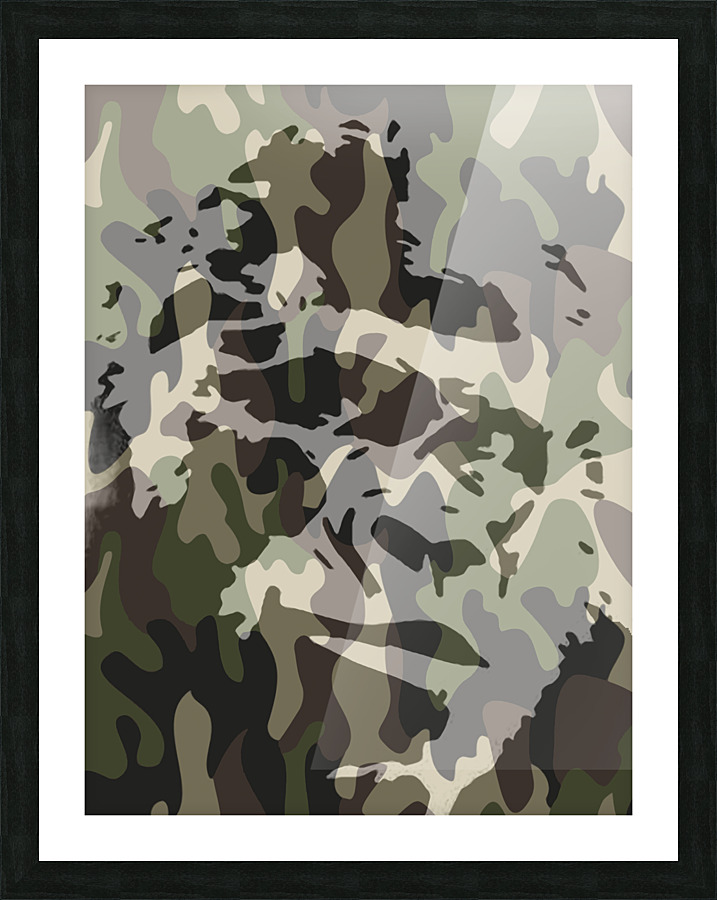 Camouflage Gorilla Picture Frame print