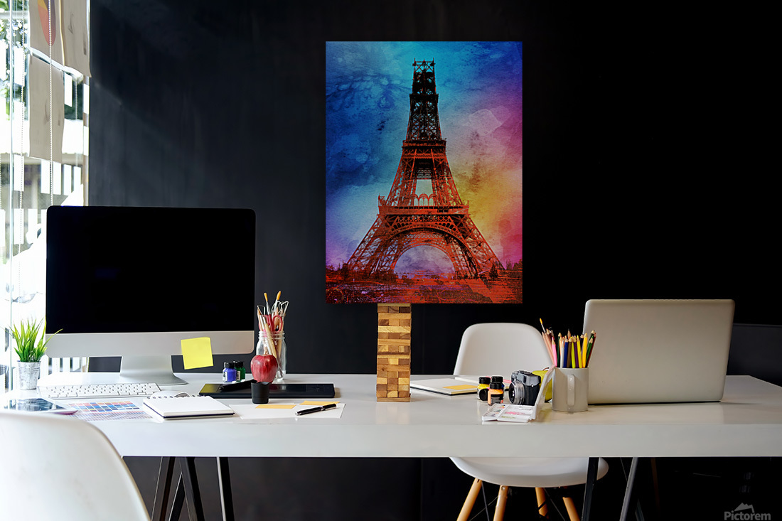 Eiffel Tower Under Construction Reproduction