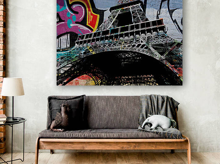 Eiffel Tower Graffiti Four by The Pop Art Factory