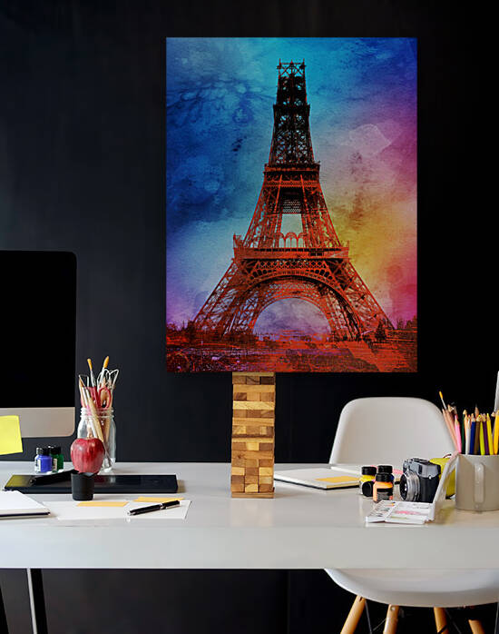 Eiffel Tower Under Construction by The Pop Art Factory