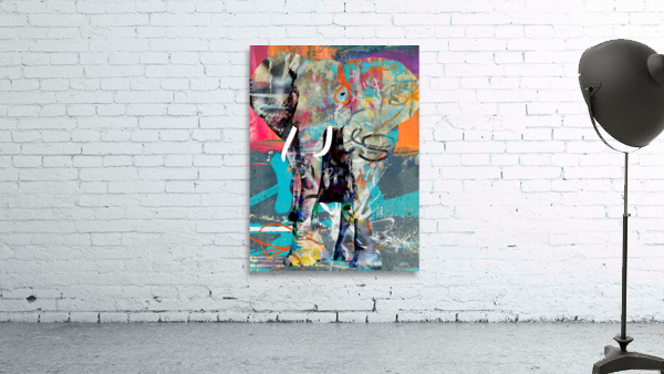 Elephant Graffiti Two Wall Preview