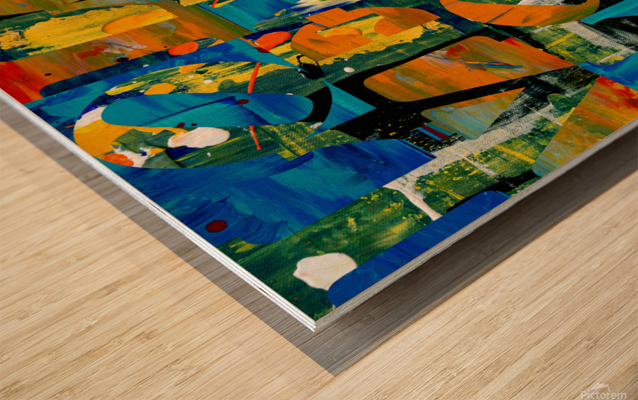 LOVE Quadrant Wood print