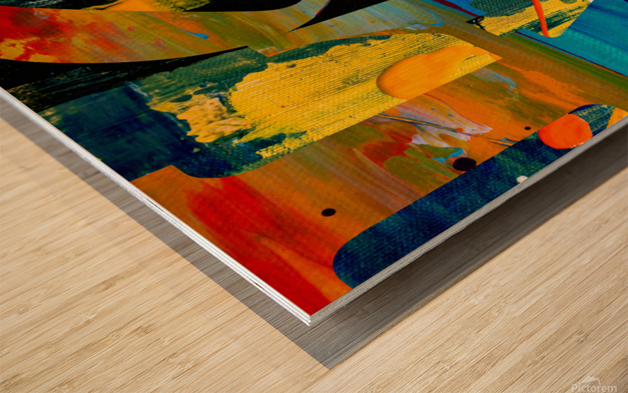 LOVE Four Wood print