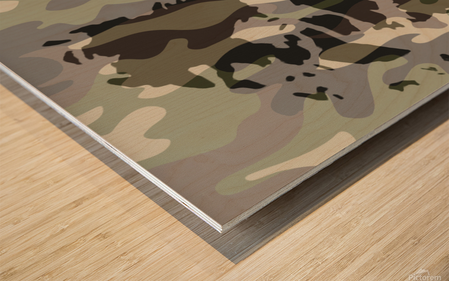 Camouflage Gorilla Wood print