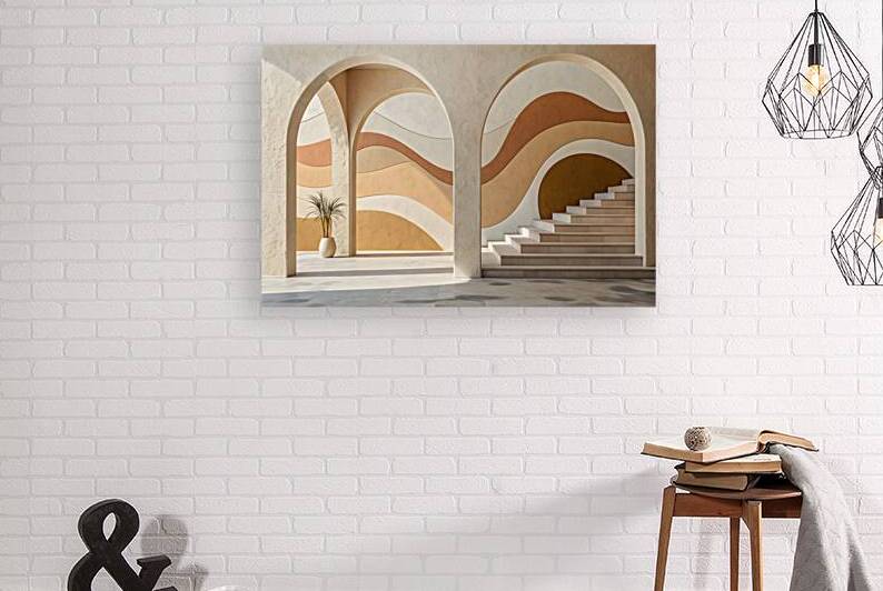 Modern Beige Abstract Minimalist Wall Art Soft Organic Shapes Luxury Decor by Stefan Schmitz Art