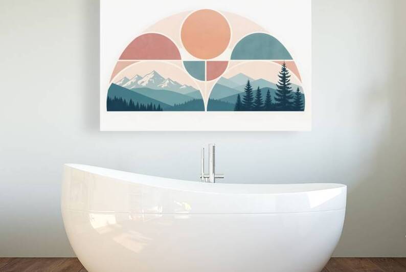 Minimal Geometric Abstract Soft Pastel Modern Dec by Stefan Schmitz Art