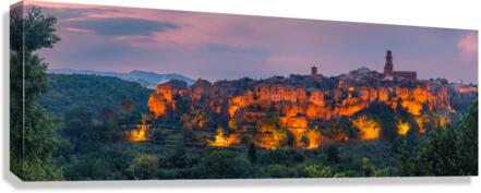 Sunset at Pitigliano Canvas Print