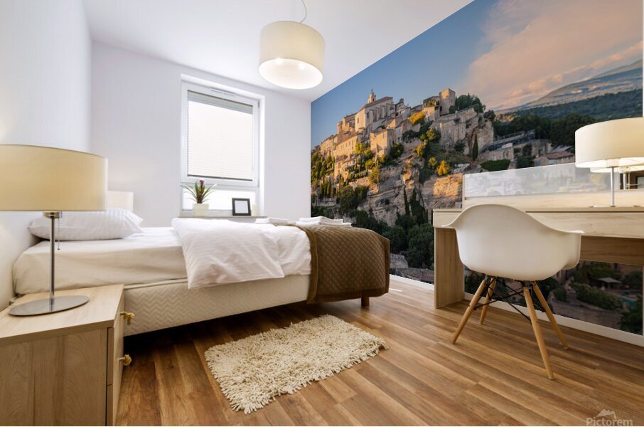 Evening in Gordes Mural print