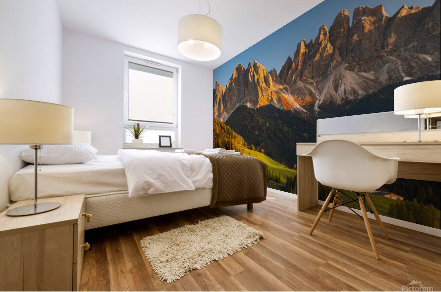 Sunset in the Dolomites Mural print