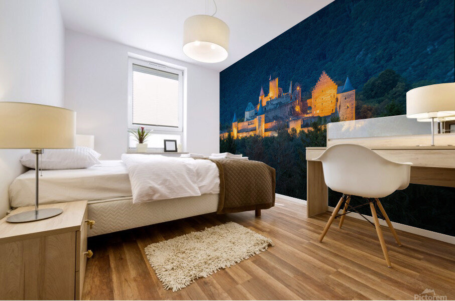 An evening at Bourscheid Castle Mural print