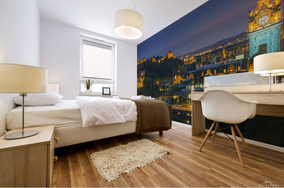 View over Edinburgh Mural print
