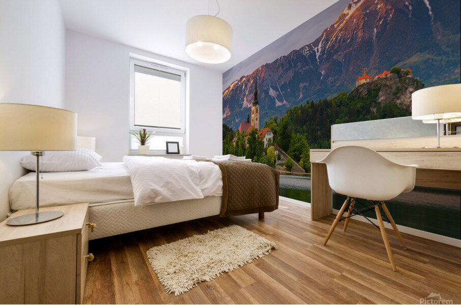An evening in Bled Mural print