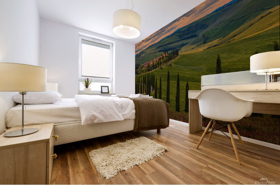 Sunset at Baccoleno Mural print