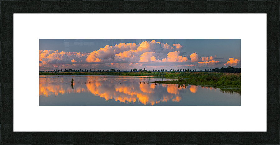 Sunset clouds at Roegwold Picture Frame print
