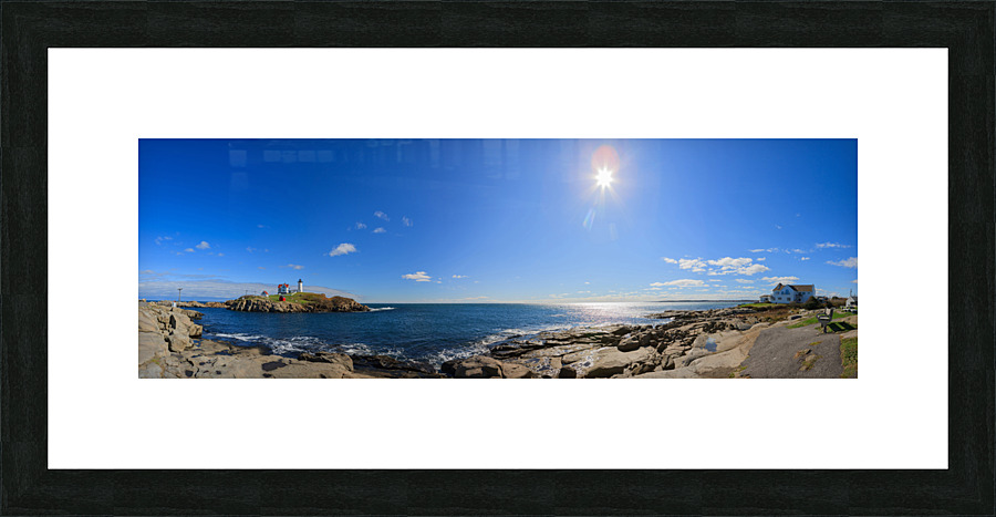 Nubble Lighthouse Picture Frame print