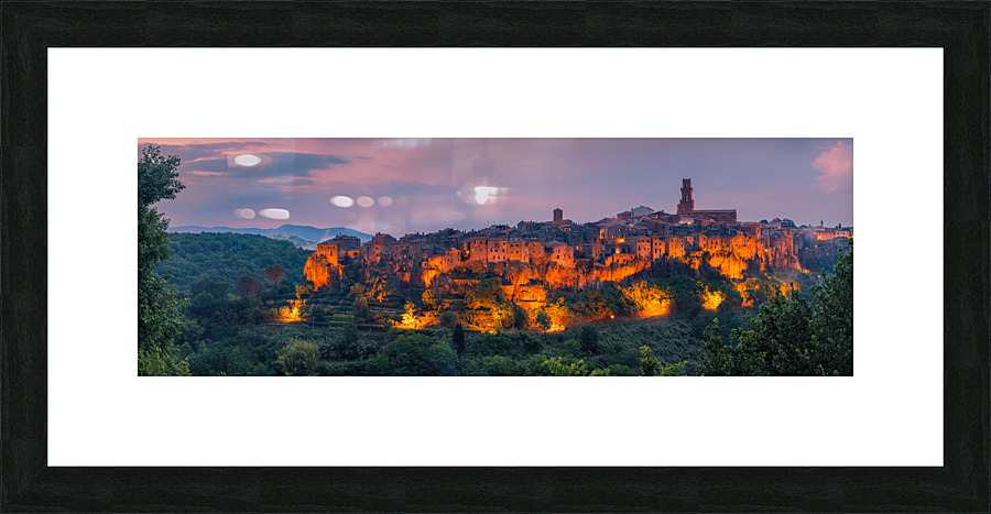 Sunset at Pitigliano Picture Frame print