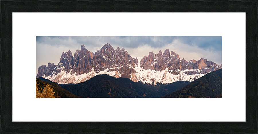 The Puez-Oldle mountain range Picture Frame print