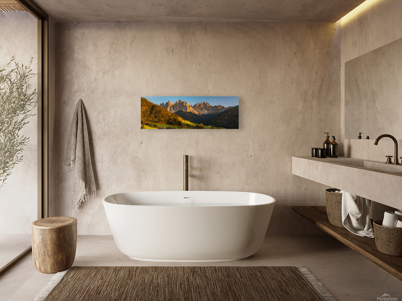 Sunset in the Dolomites Reproduction