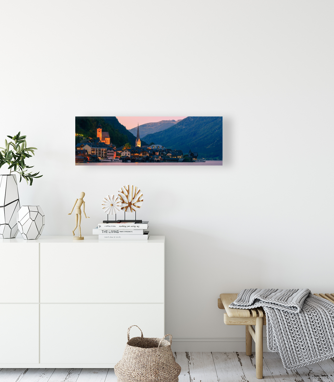 Sunset in Hallstatt Reproduction
