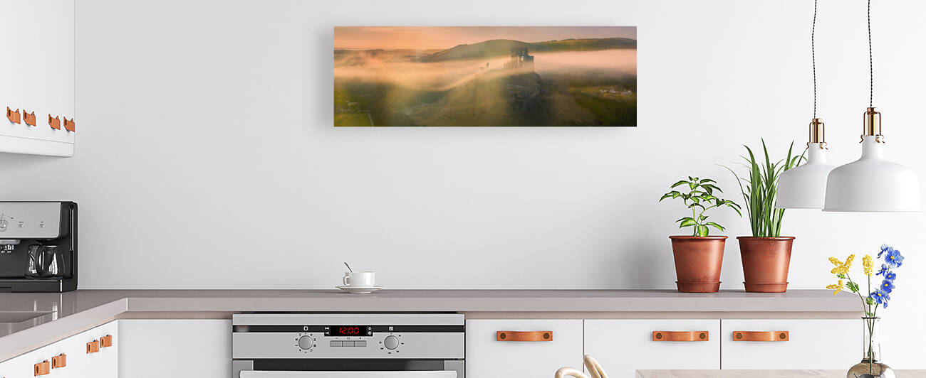 Sunrise at Corfe Castle by Henk Meijer Photography