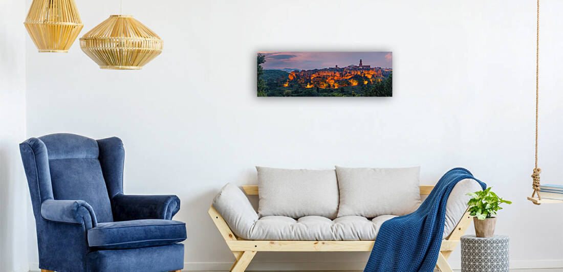 Sunset at Pitigliano Reproduction