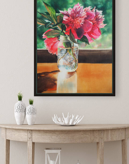 Peonies for Dad by Crystal Beshara Fine Artist