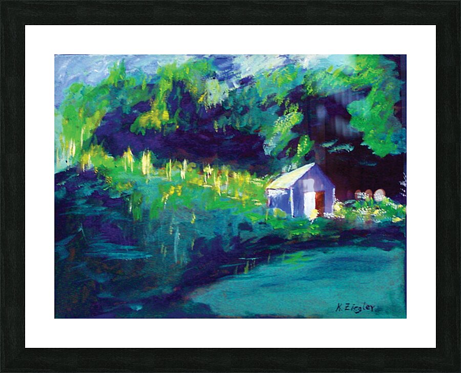 Blue Shed Picture Frame print