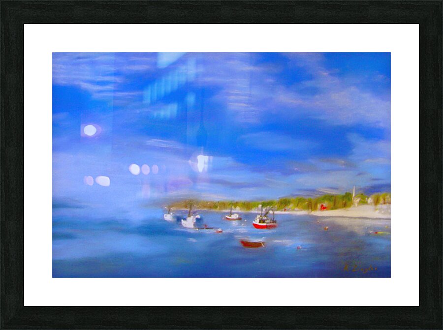 Winter Boats Picture Frame print