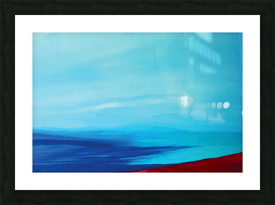 Teal Blue Sky Picture Frame print