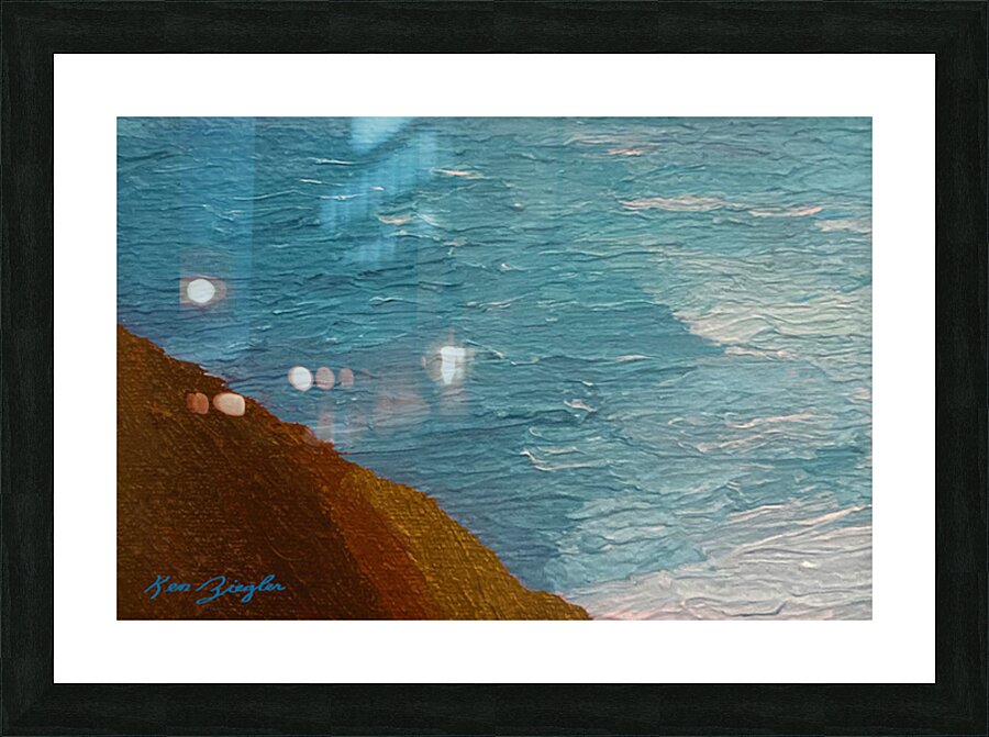 Teal Sea Picture Frame print