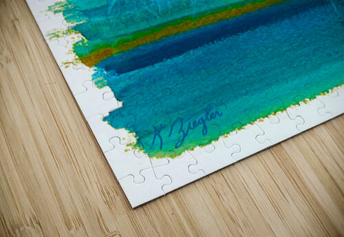 Mountains Teal Tide Gallery puzzle