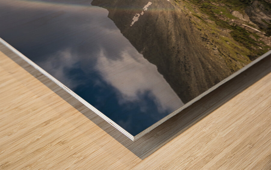 Rainbow Over Isabelle Pano Wood print