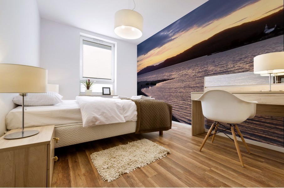 Sunset on the River Mural print
