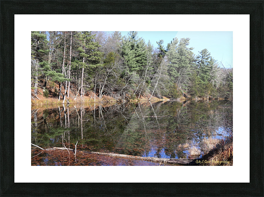 Reflections on the Ausable River  Picture Frame print