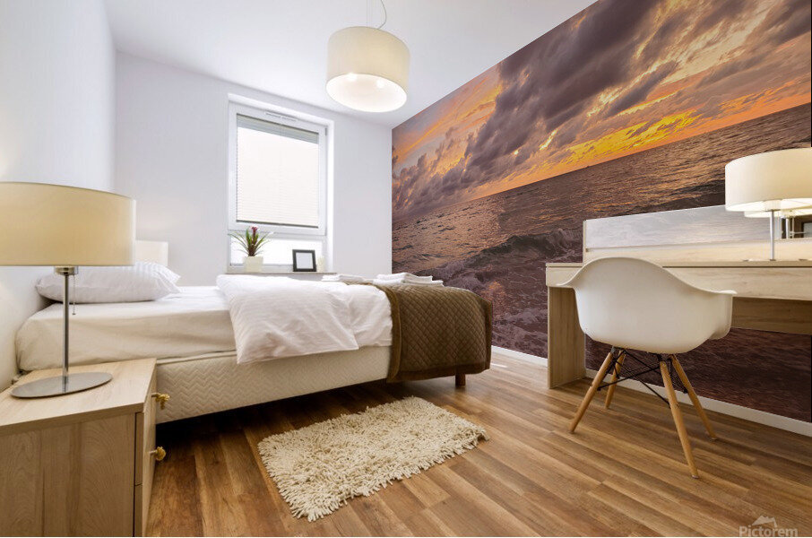 Ocean at Sunset4 Mural print