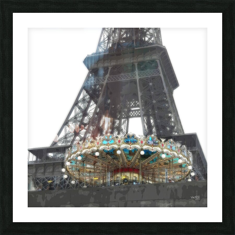 Le carrousel de la tour Picture Frame print