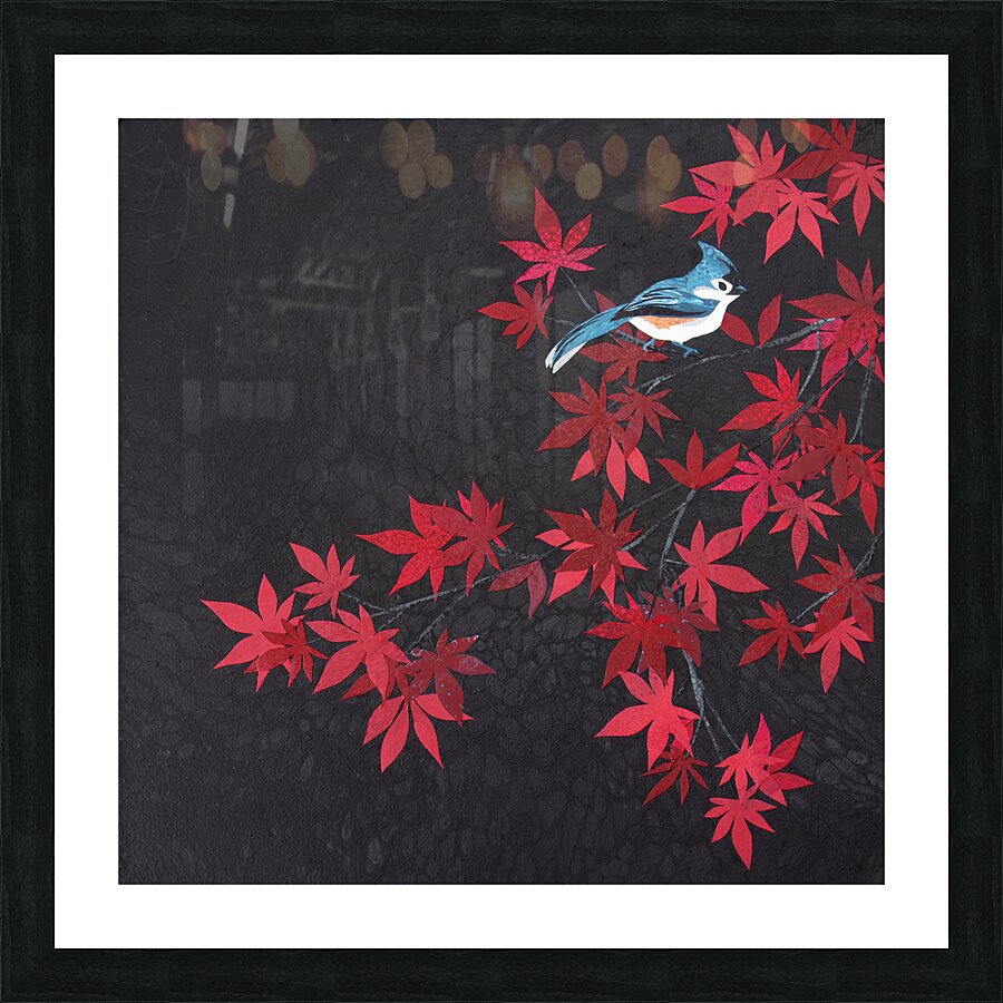 tufted titmouse left Picture Frame Printing