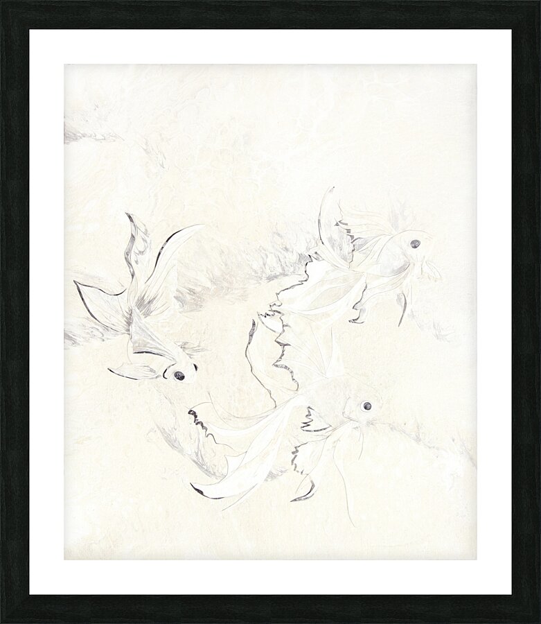 Celestial Fish Center Picture Frame print
