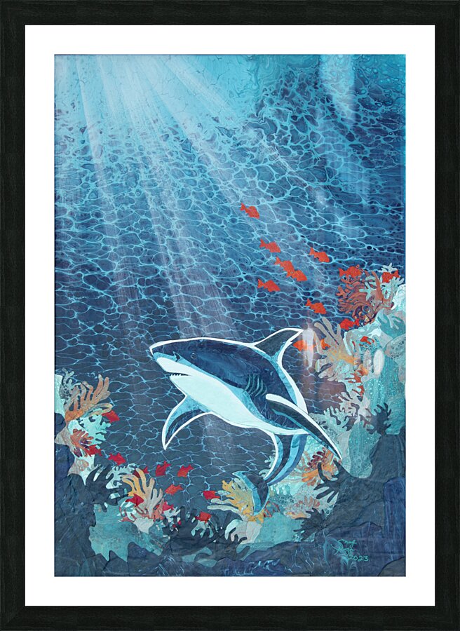 shark Picture Frame print