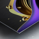 Purple Black & Gold Waves Metal print
