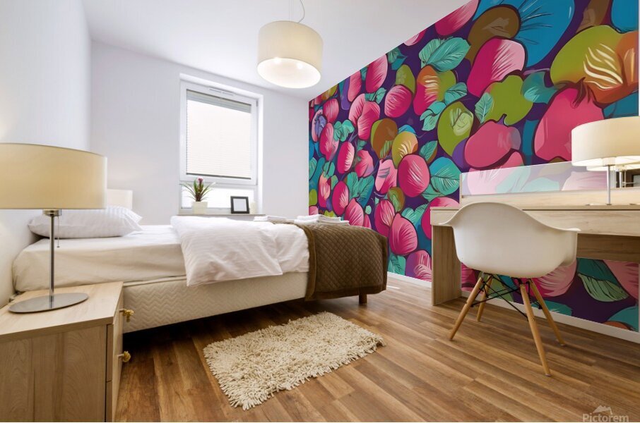 Repeating Kiwifruit Pattern Mural print