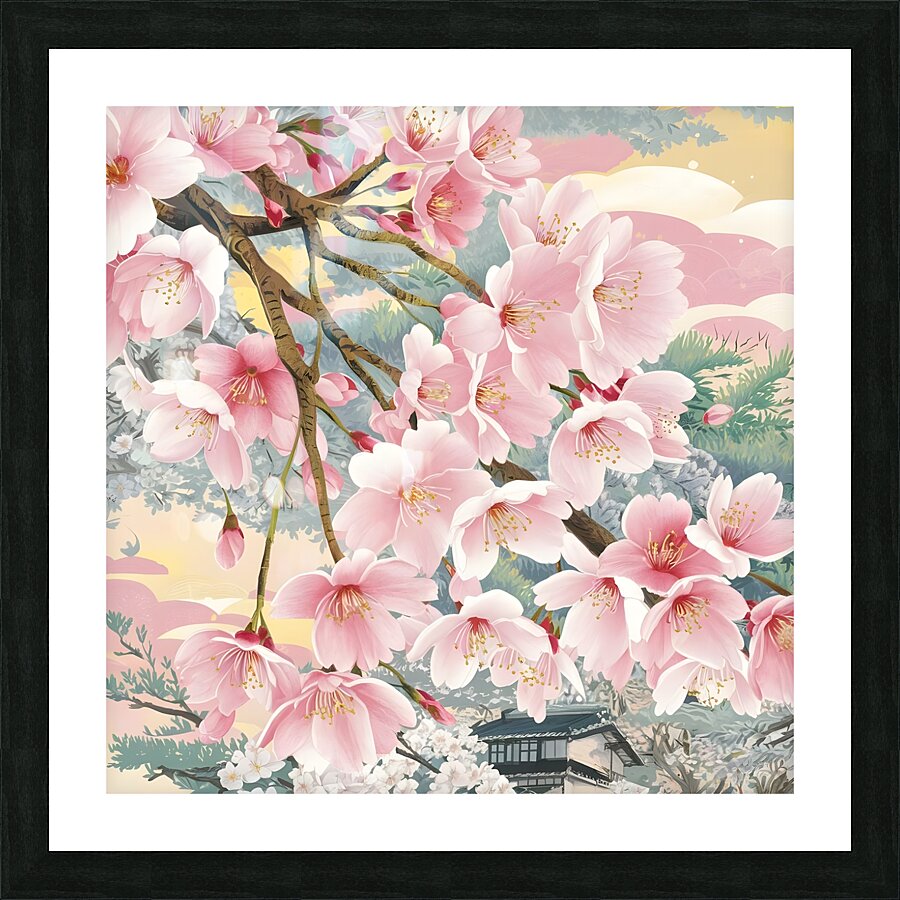 white blossoms in full bloom Picture Frame print