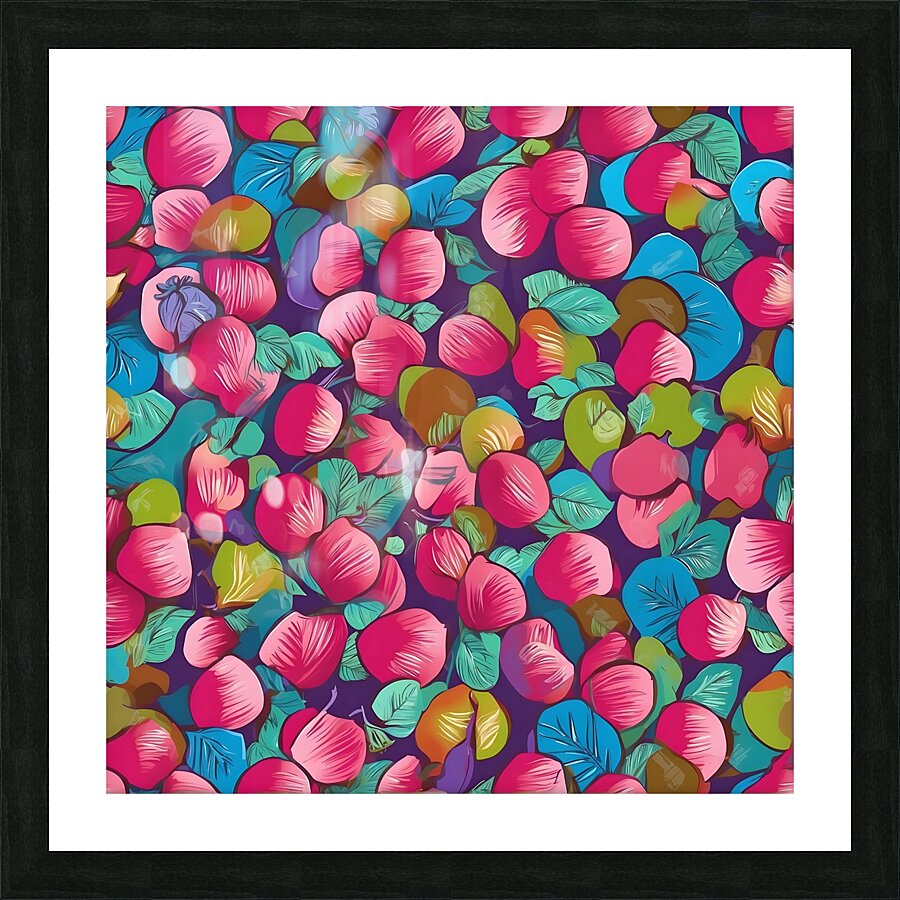 Repeating Kiwifruit Pattern Picture Frame print