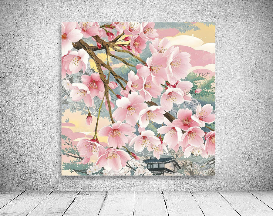 white blossoms in full bloom Wall Preview