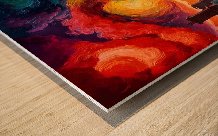 immerse yourself in a mesmerizing dreamscape   Wood print