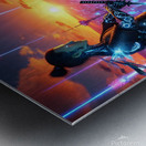  Shadows of the Neon Ronin Metal print